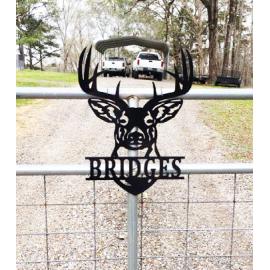 Buck Head Personalized Name  -Name Sign